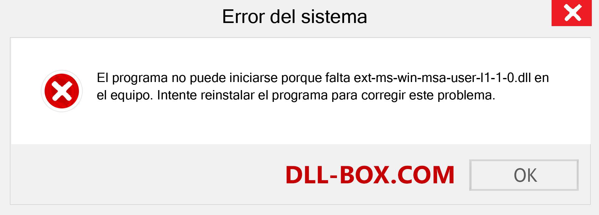 ¿Falta el archivo ext-ms-win-msa-user-l1-1-0.dll ?. Descargar para Windows 7, 8, 10 - Corregir ext-ms-win-msa-user-l1-1-0 dll Missing Error en Windows, fotos, imágenes